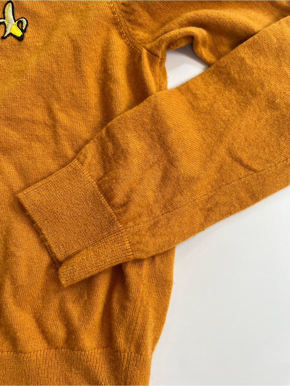 Sunday Best Aritzia Wool Alpaca Blend Crewneck Mustard Banana Patch Sweater - Picture 6 of 10